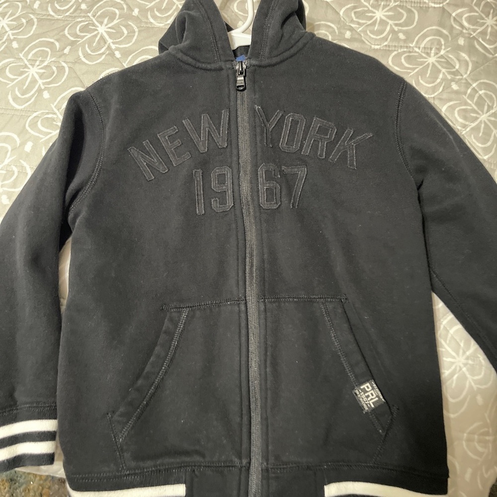 Boy's Ralph Lauren Full Zip Sweatshirt with Hood Size 5 - Picture 3 of 7